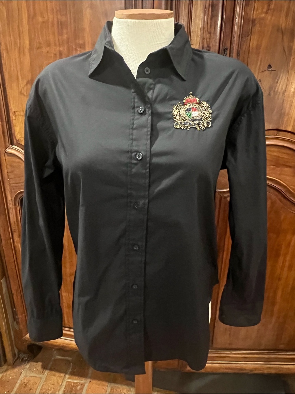 Ralph Lauren Black Long Sleeve Button-Down Shirt - Picture 2 of 8